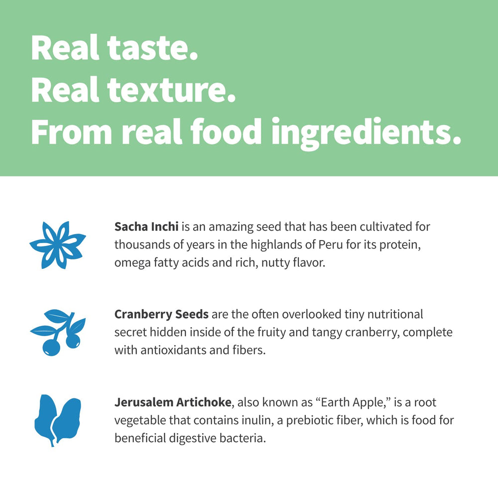 Sprout Living Protein Original jar highlights prebiotic Jerusalem Artichoke for gut-friendly nutrition.