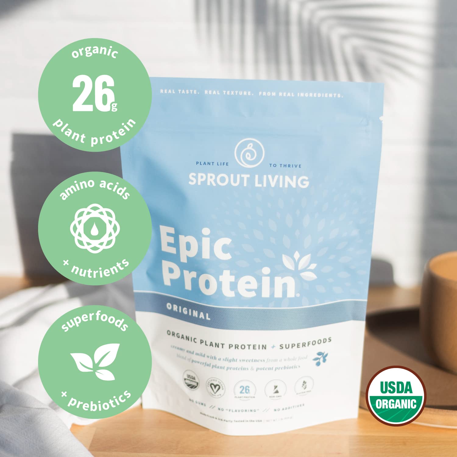 Sprout Living Protein Original mixer blends smoothly for post-workout recovery ideas.