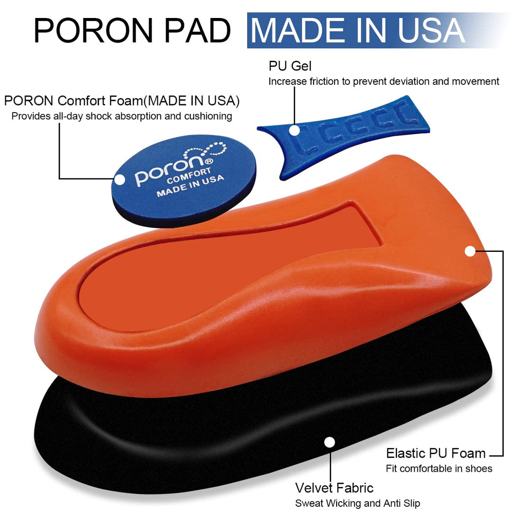 SQHT deep U shaped heel support stabilizes the heel and arch