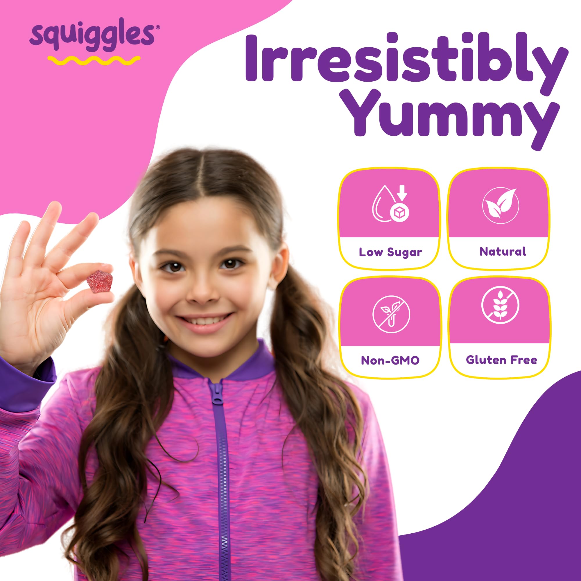Bee propolis element highlighted in Squiggles Sniffle Berries packaging.
