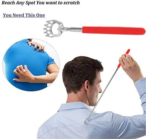 SQULIGT back scratcher with soft rubber grip for secure handling