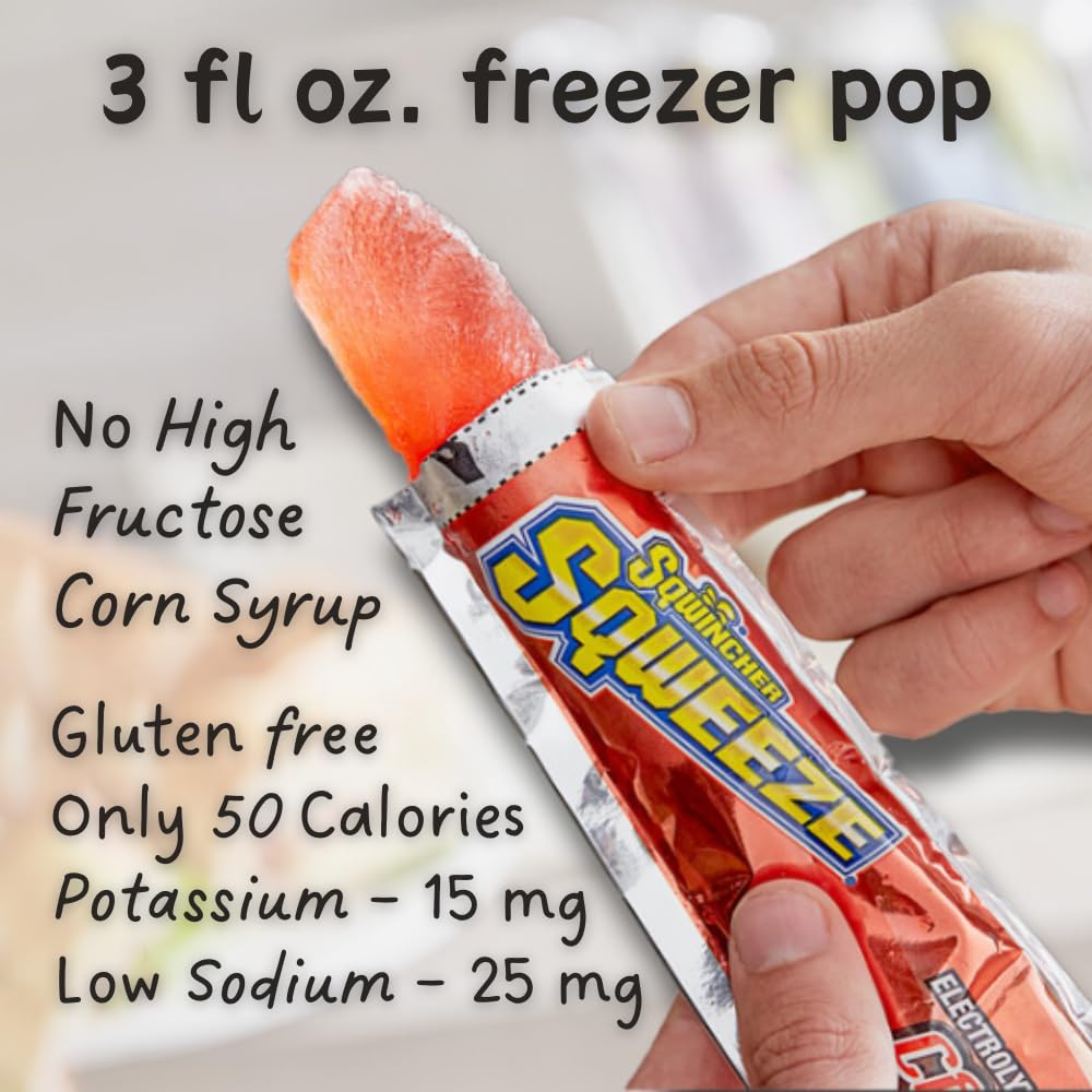 Sqwincher Sqweeze pops in vibrant colors for active workouts.