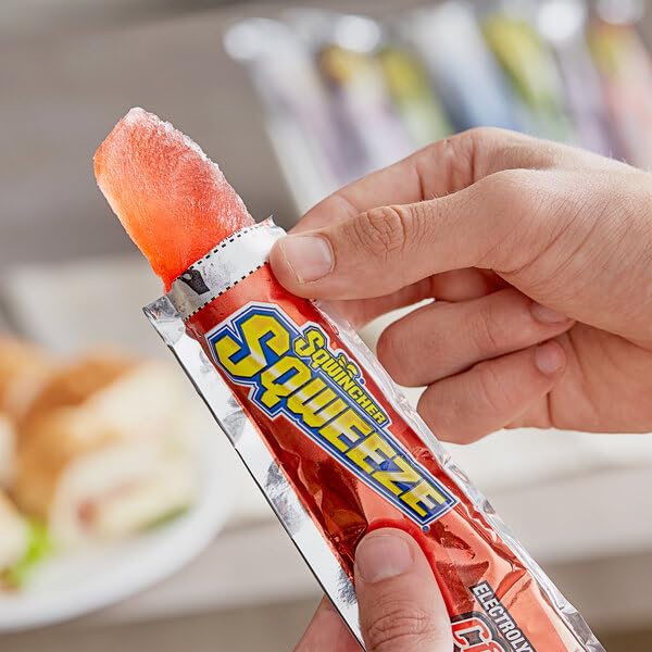 Sqwincher Sqweeze pops served frozen as a post-workout refreshment.