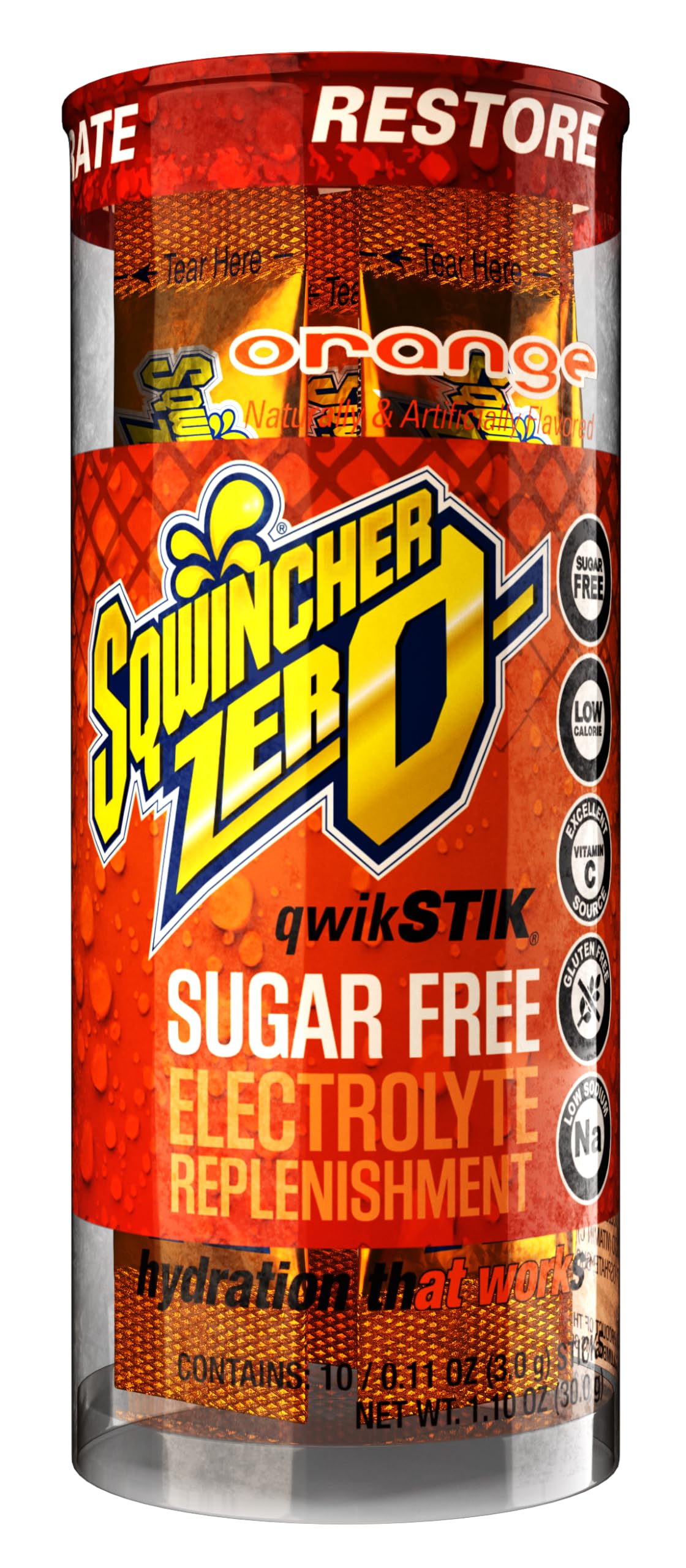 Sqwincher Zero Qwik Stik on-the-go hydration for athletes and travelers.