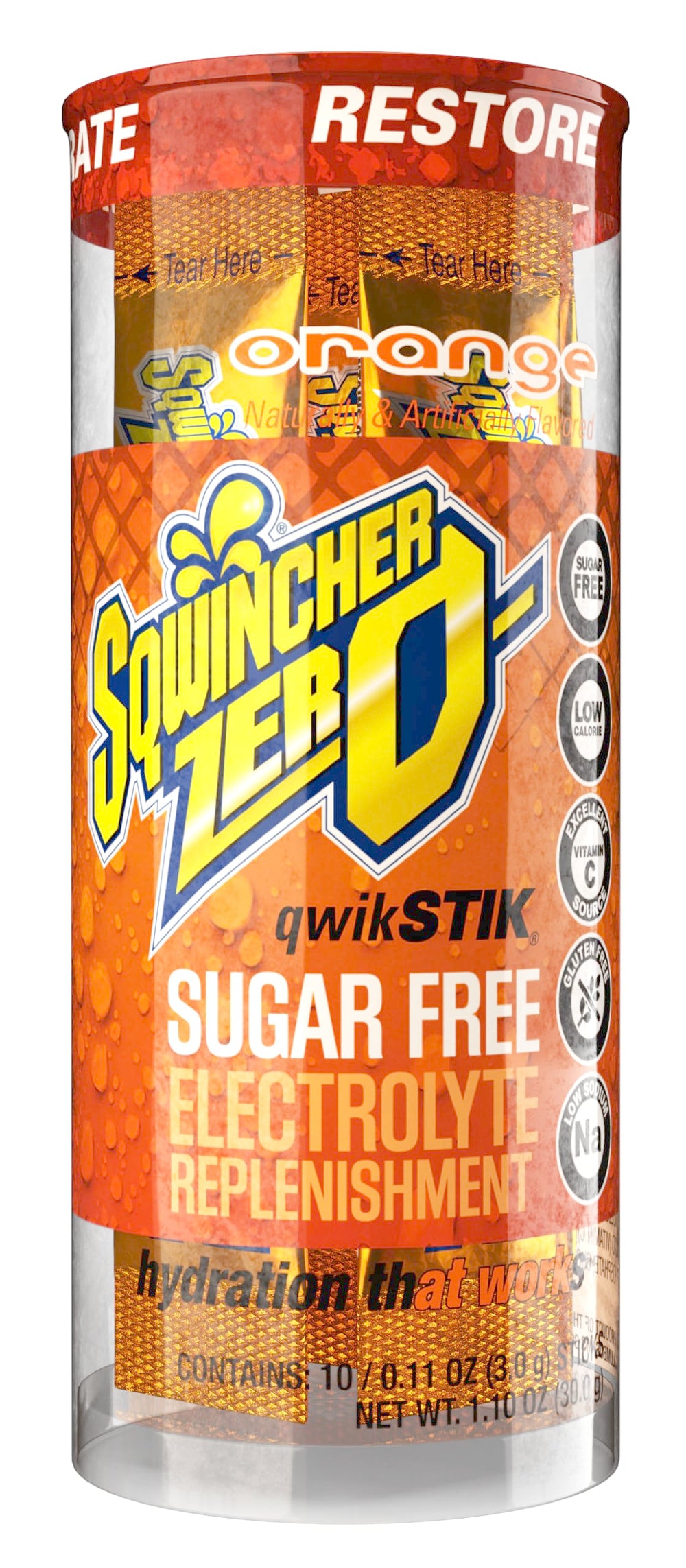 Sqwincher Zero Qwik Stik on-the-go hydration for athletes and travelers.