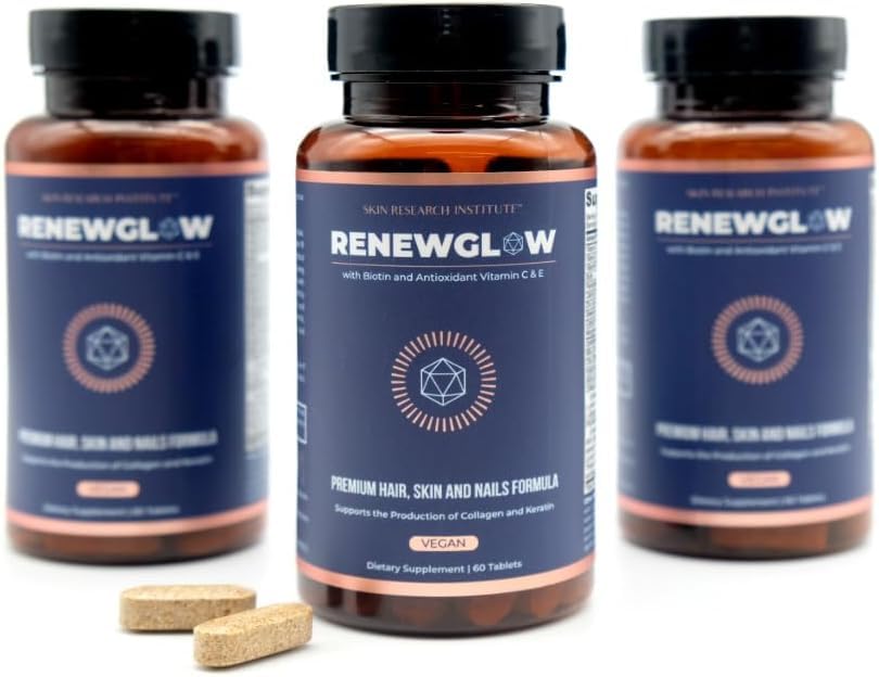 SRILabs Renewglow nutrient chart closeup supporting daily beauty goals