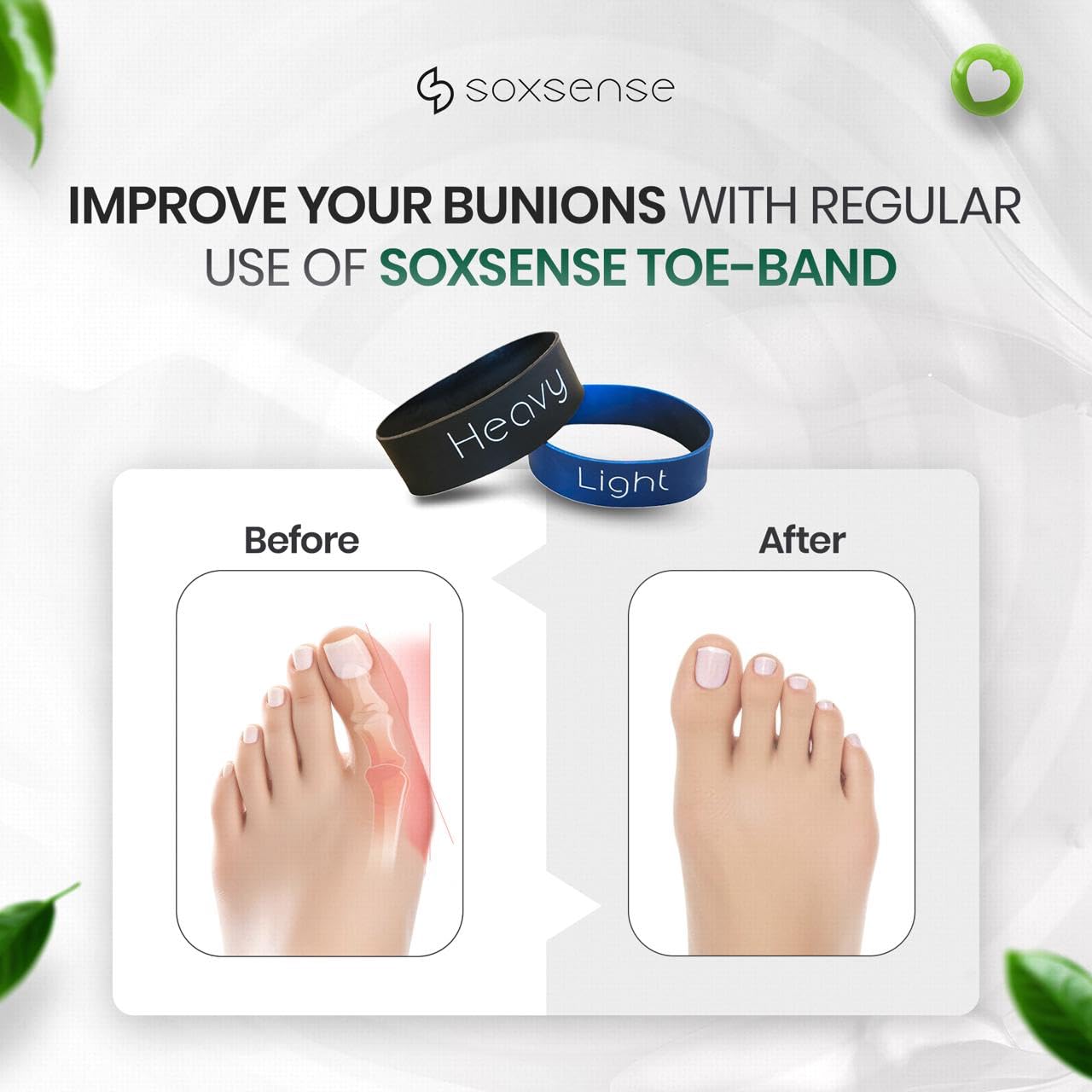 Soxsense corrector-hallux-valgus para movilidad suave