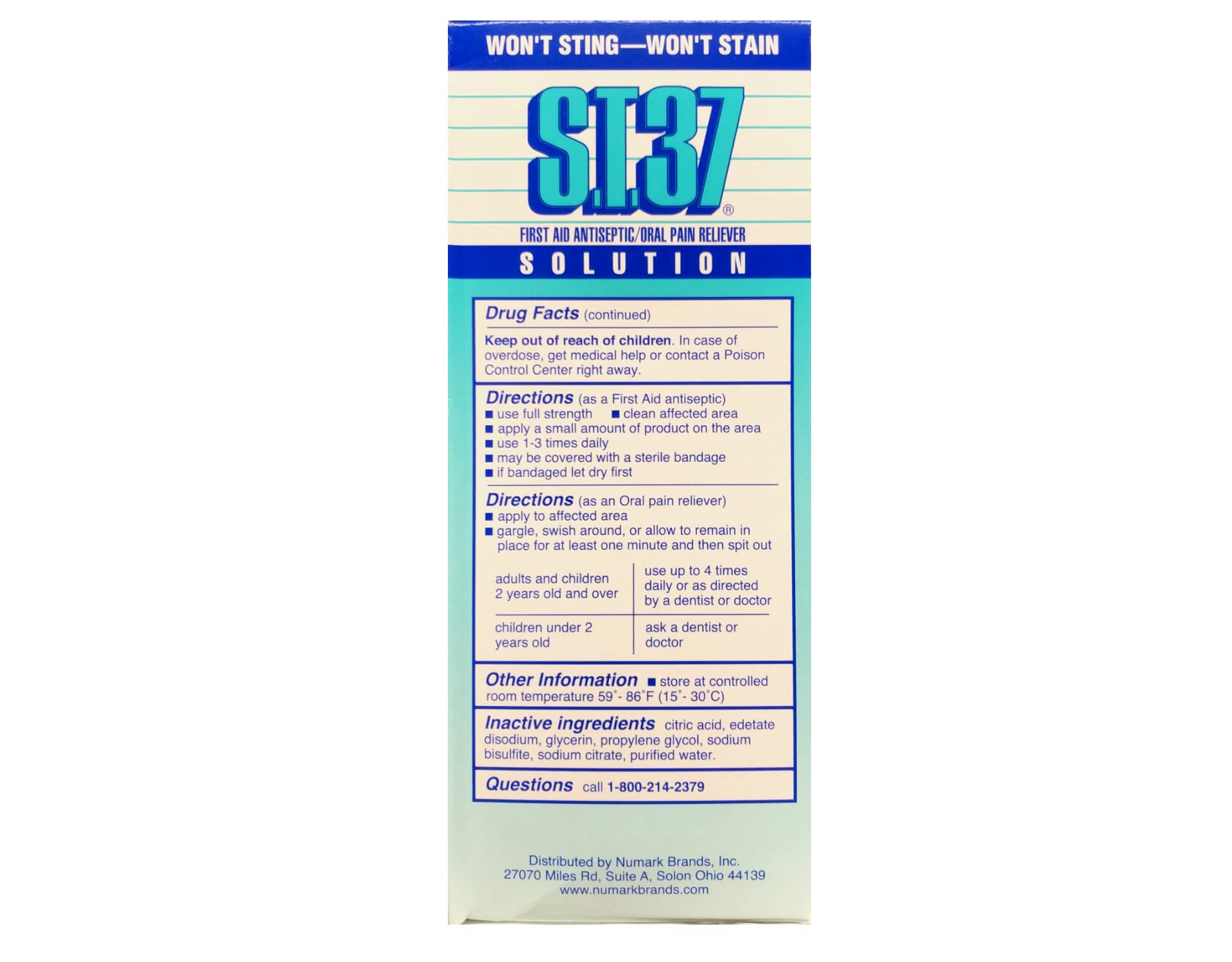 ST 37 antiseptic solution bottle with clear cap for easy application