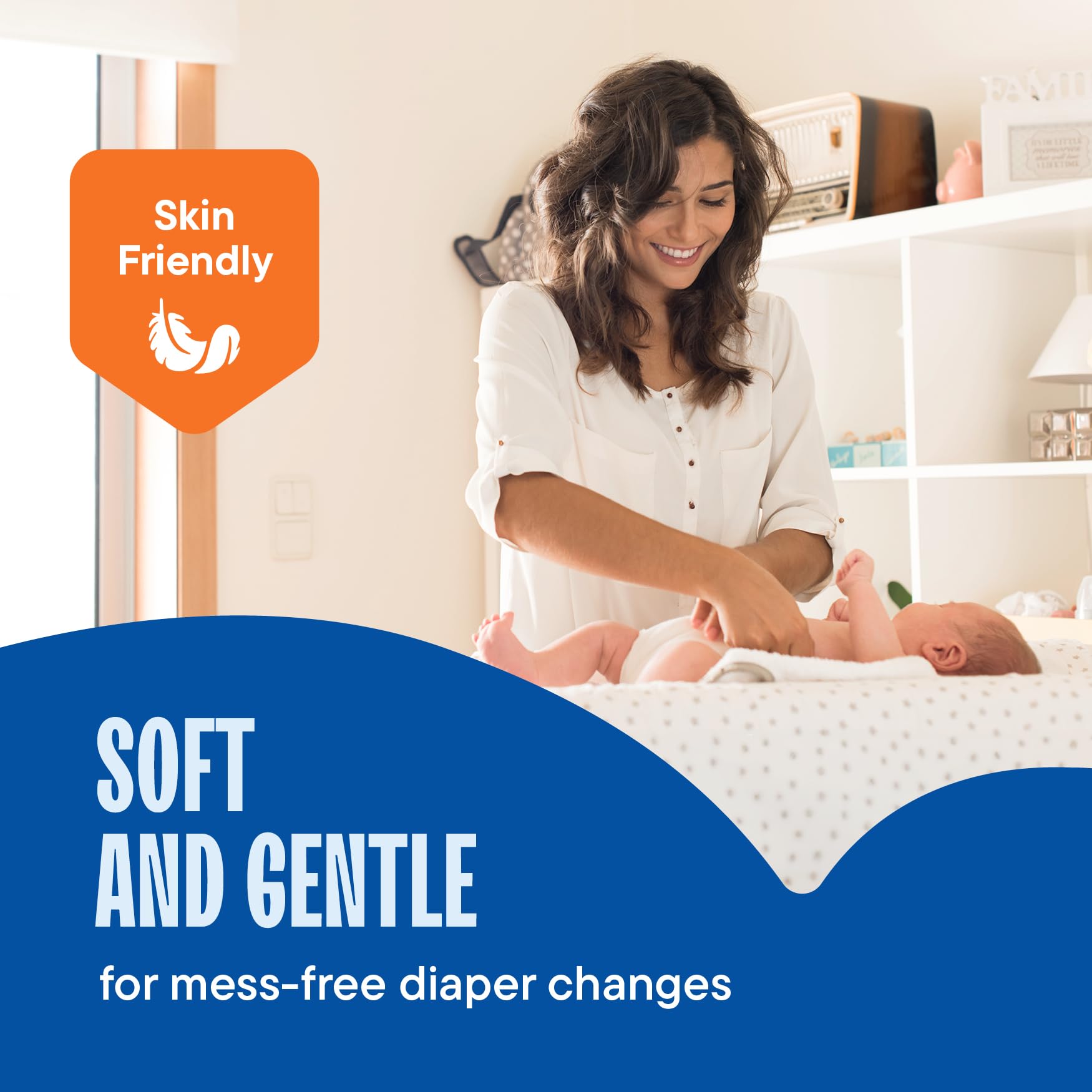 Stack Man Chucks Pads diaper changes with quick dry performance.