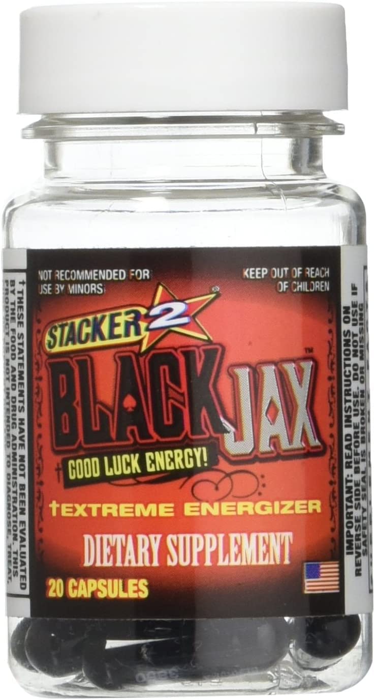 Stacker 2 Black Jax capsules close-up for fast, targeted energy release.