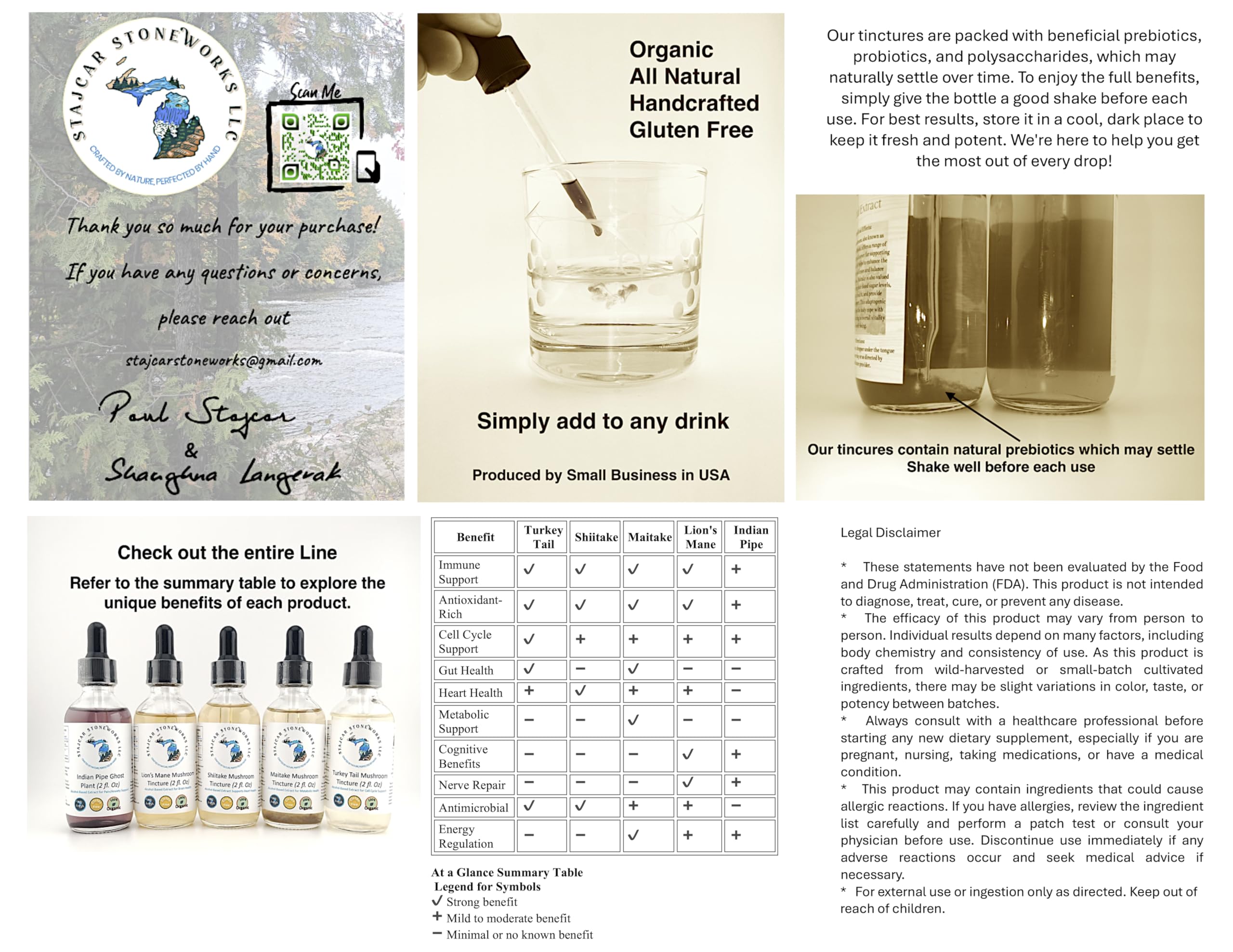 Stajcar Stoneworks 2oz glass bottle closeup for compact daily use.