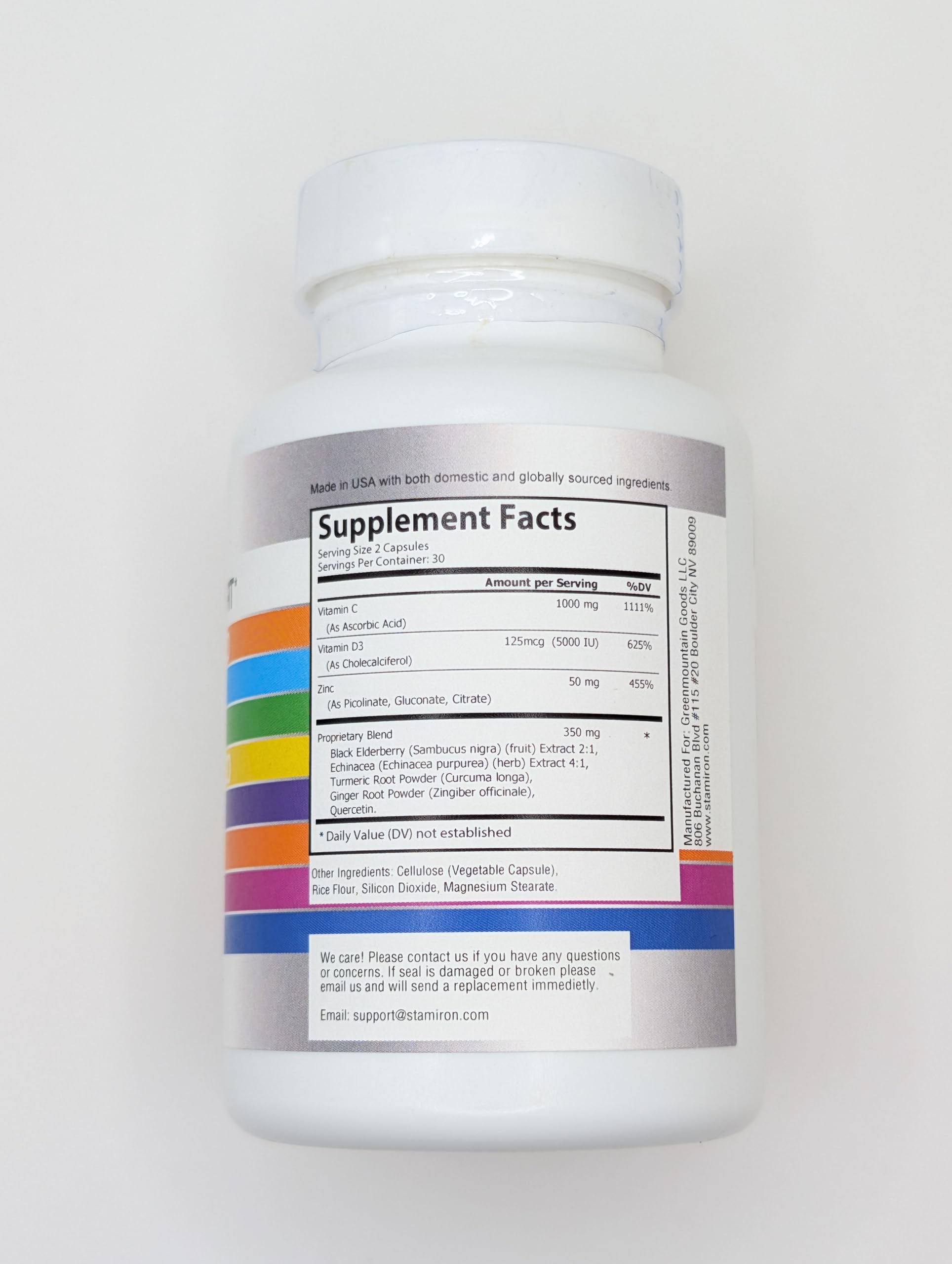 Stamiron vitamin C liposomal focus highlighting high absorption