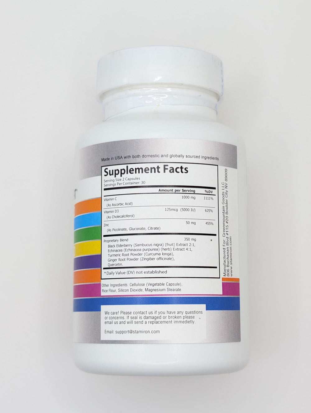 Stamiron vitamin C liposomal focus highlighting high absorption