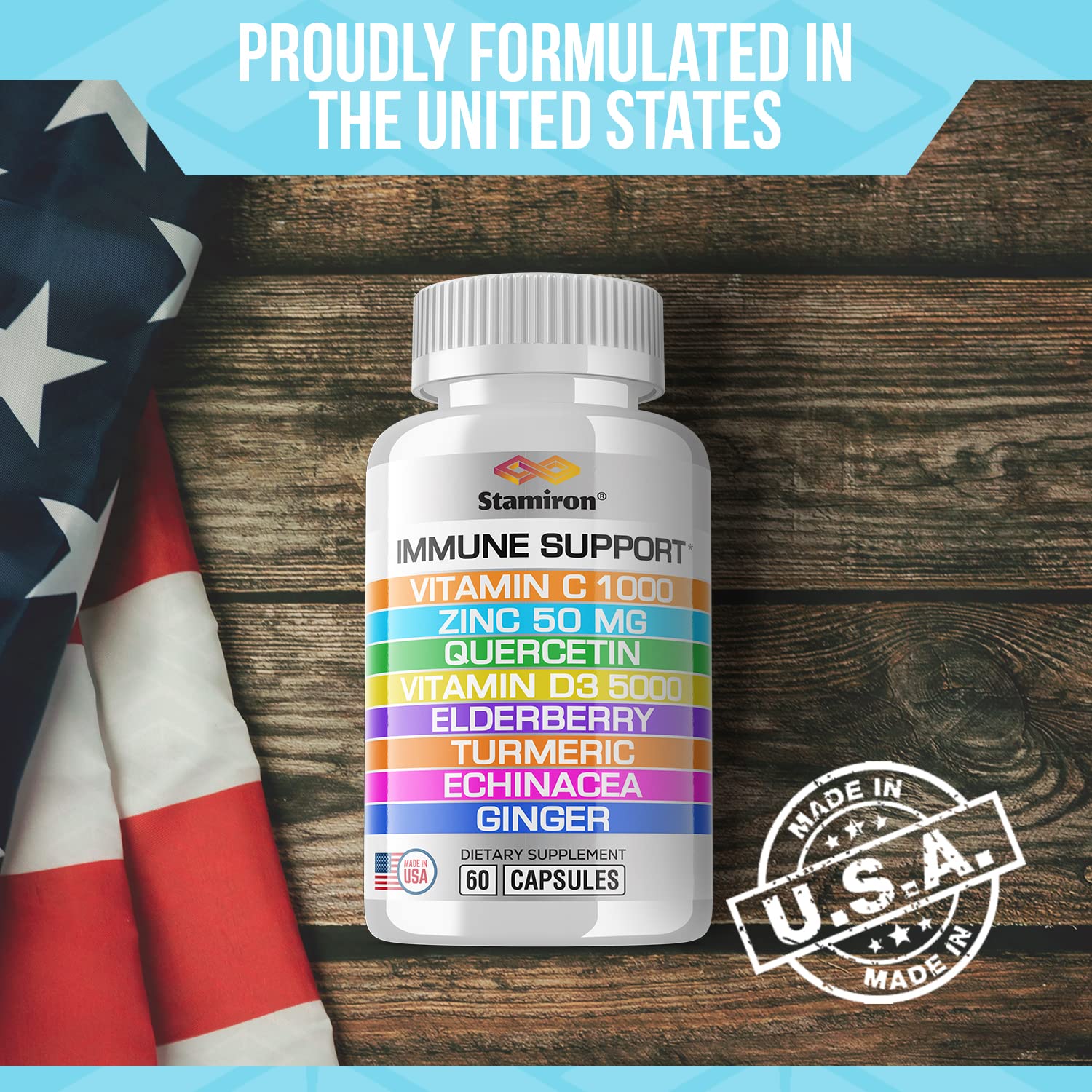 Stamiron zinc gluconate focus as a common immune-supporting form