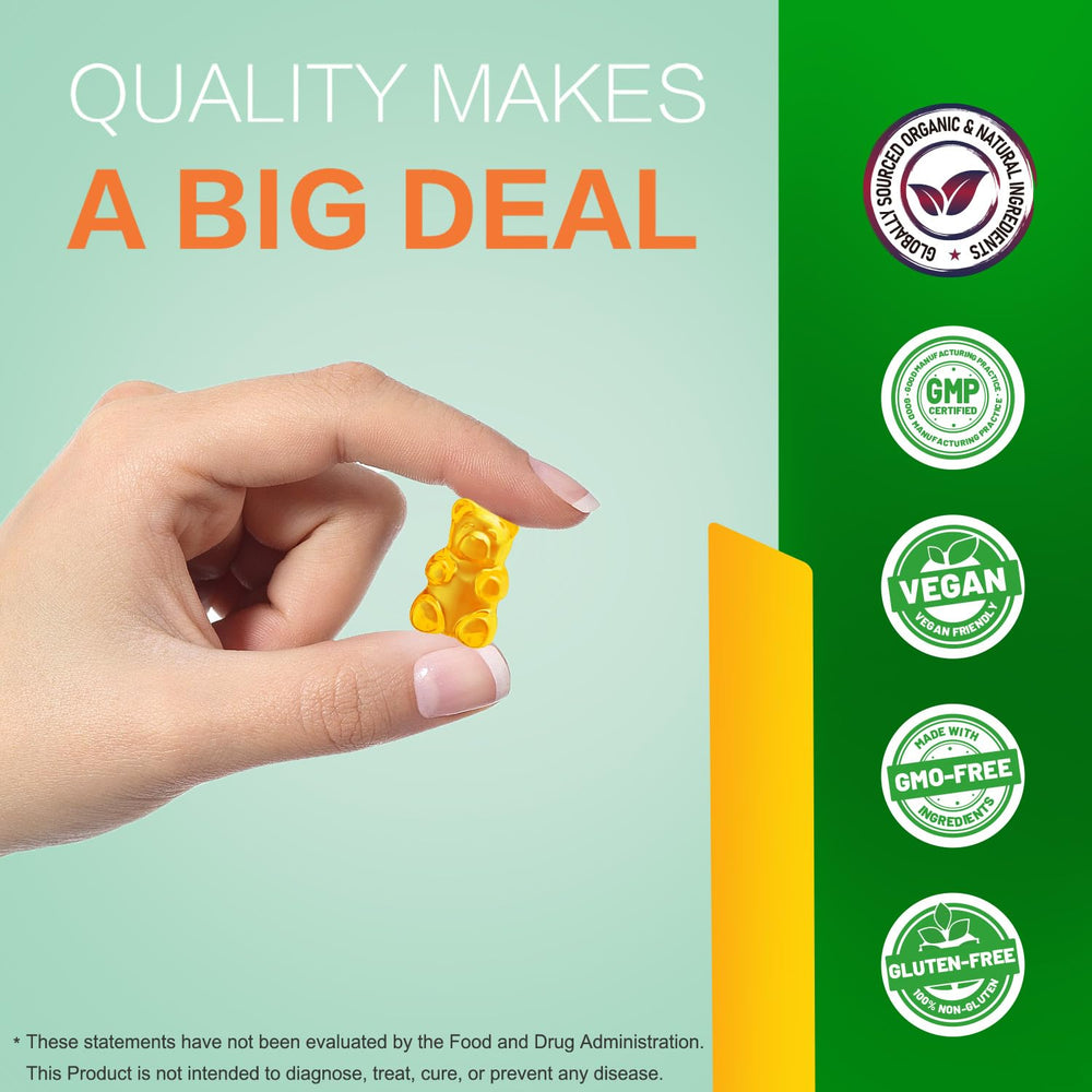 Stances Orchard vegan gummy highlights CO2 extraction and allergen-free claim.