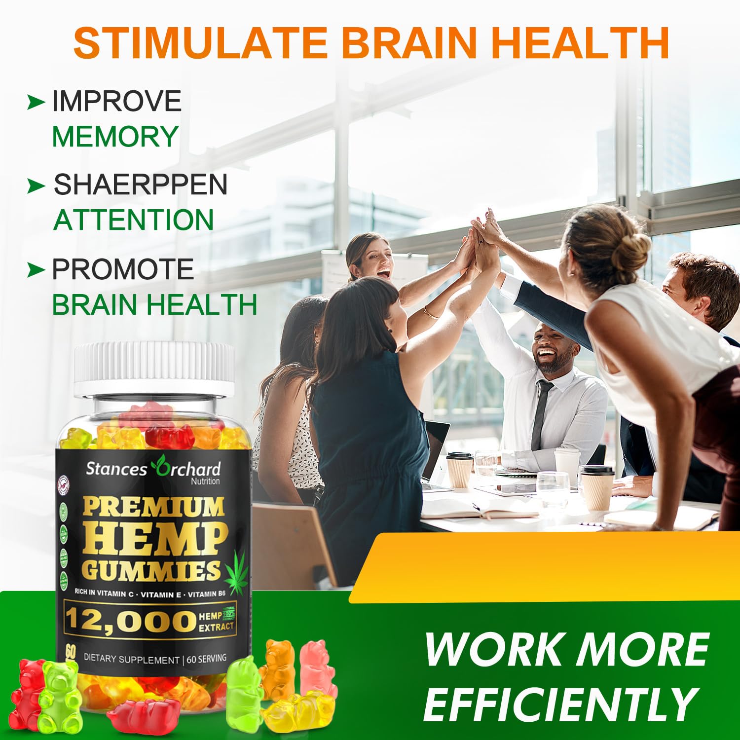 Stances Orchard hemp gummies with ginger root extract for added antioxidant support.