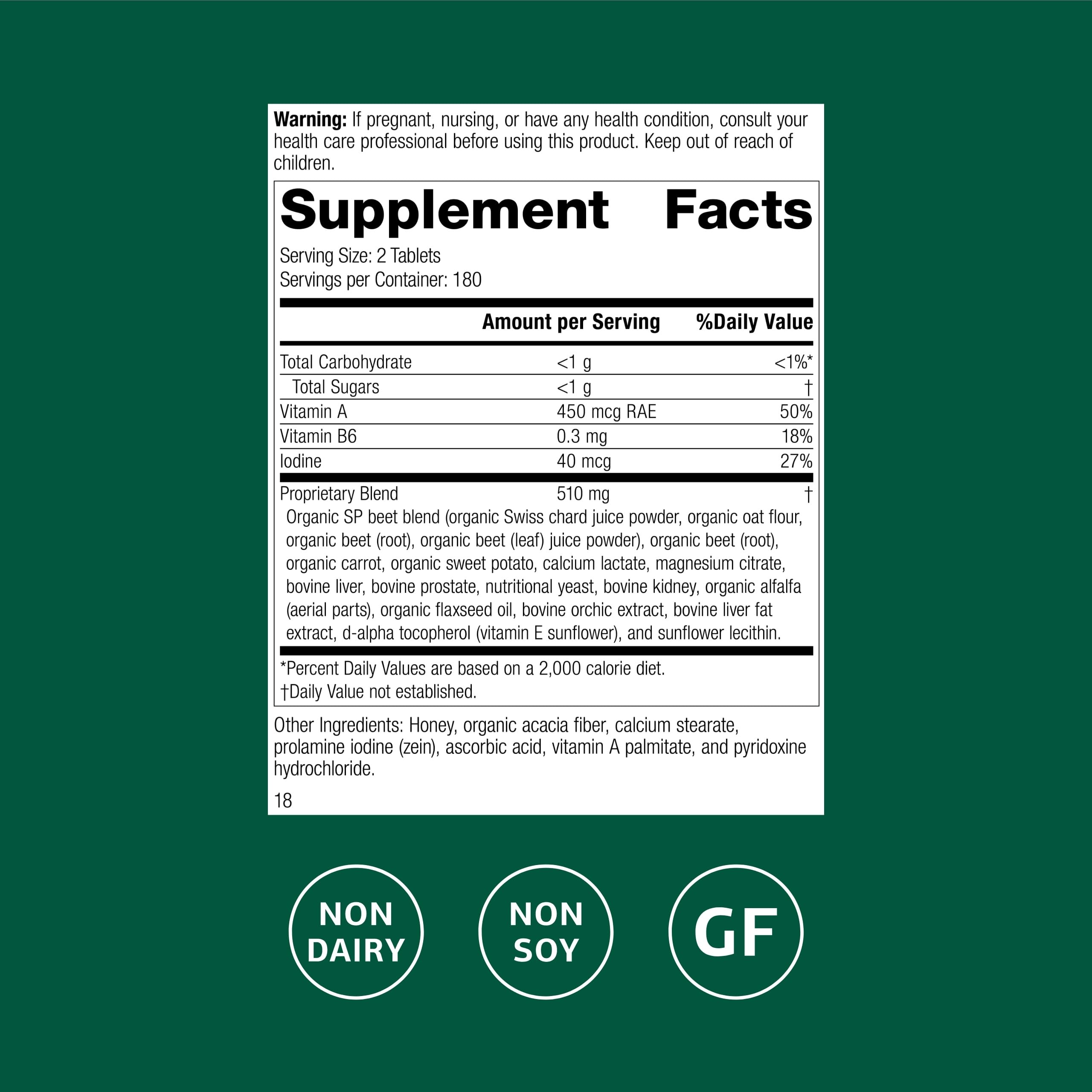 A-F Betafood capsules in hand, ready for daily use.