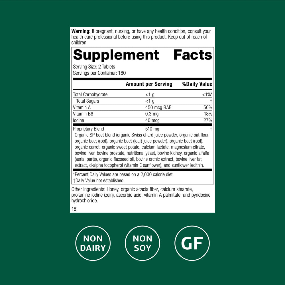 A-F Betafood capsules in hand, ready for daily use.