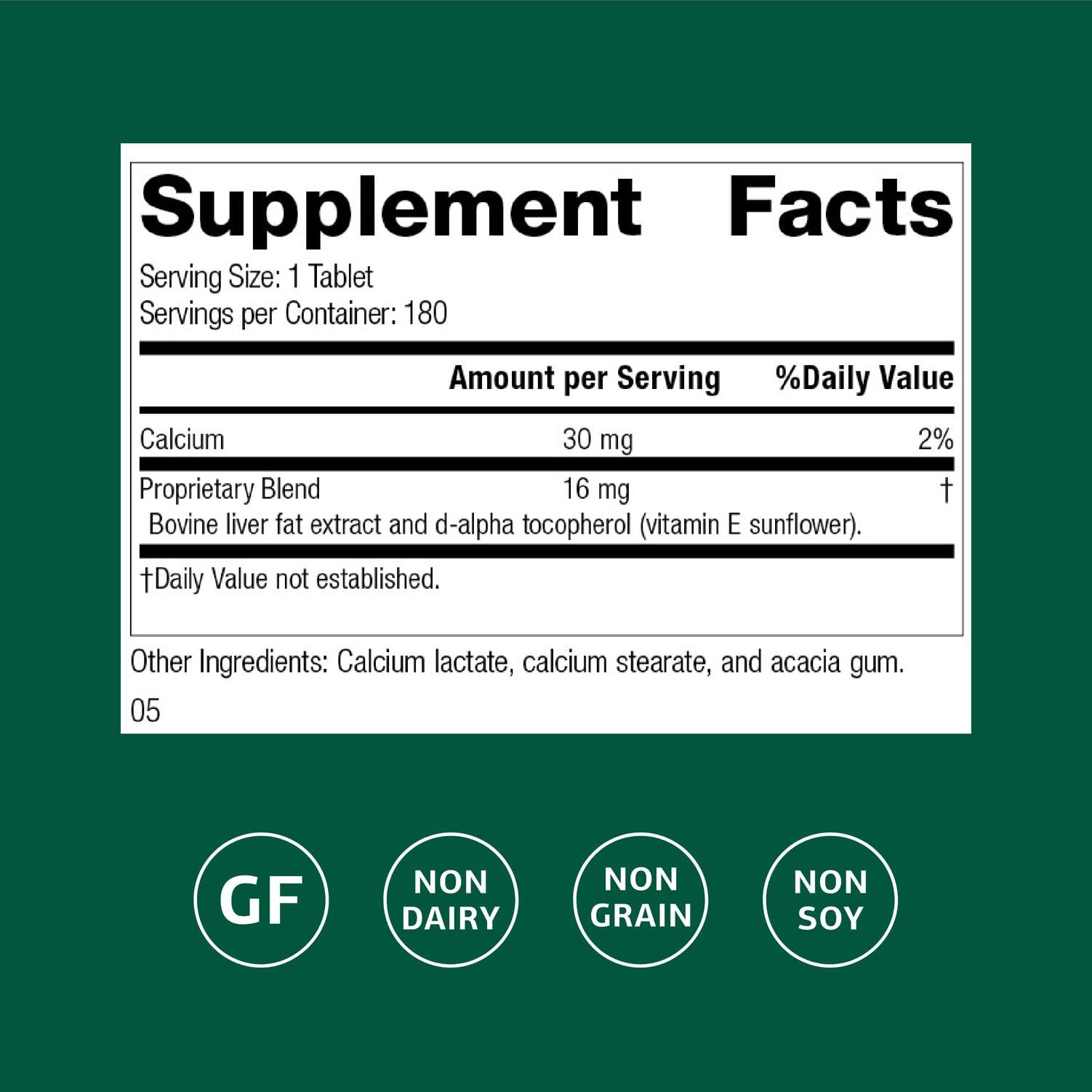 Close-up of Antronex bottle label highlighting gluten-free attributes