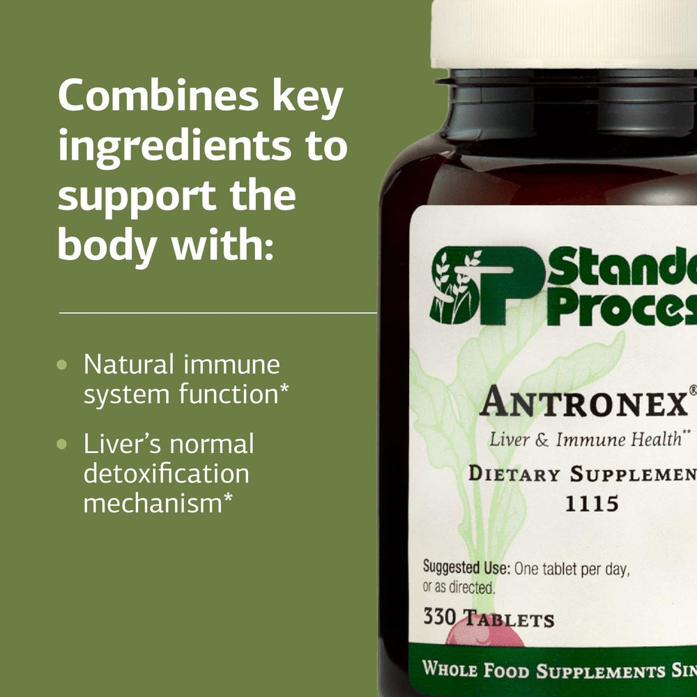 Standard Process Antronex non-dairy allergen-conscious formulation label detail