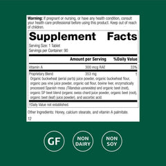 Arginex label close-up with gluten-free, non-dairy, non-soy claims