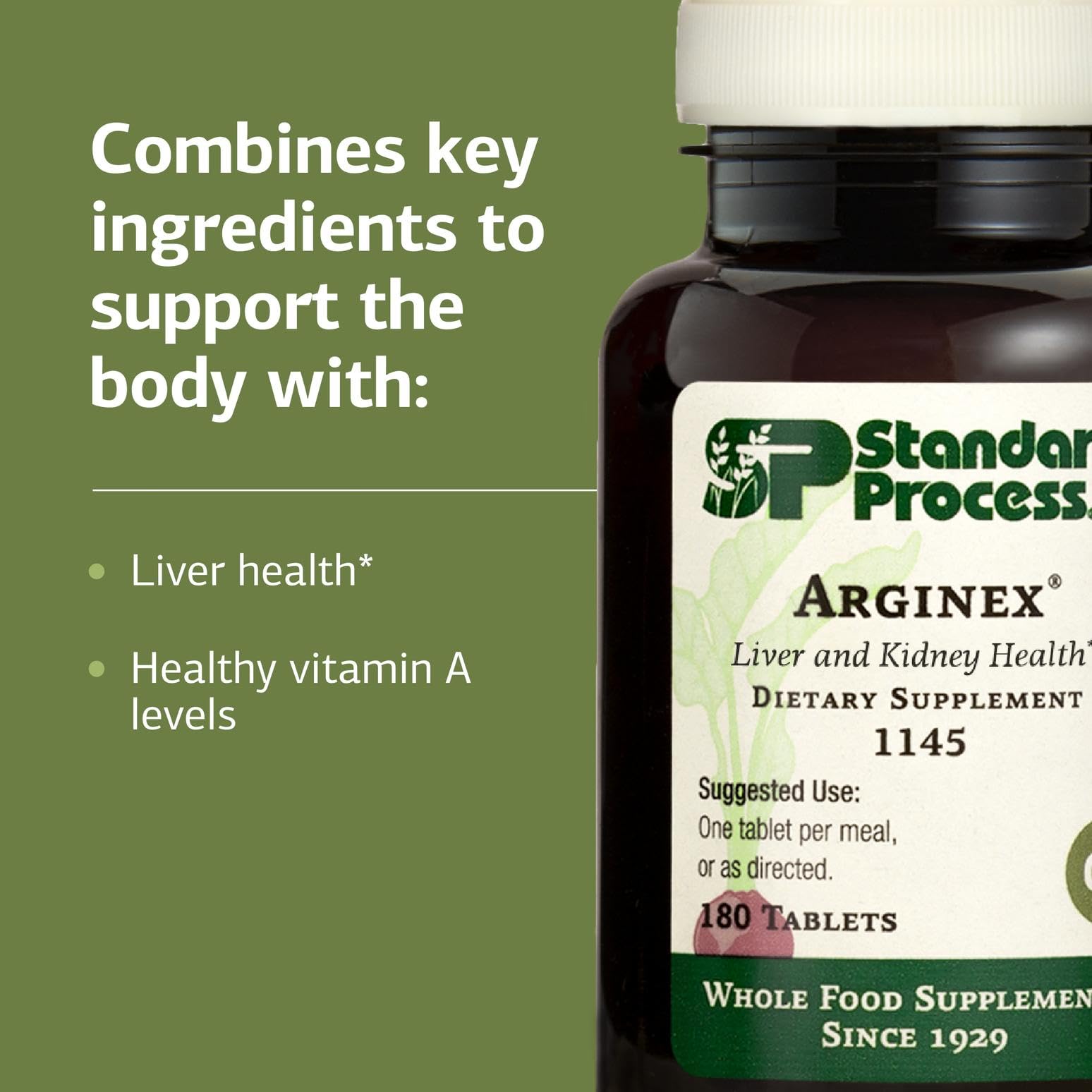 Standard Process Arginex buckwheat imagery highlighting whole‑food formula.