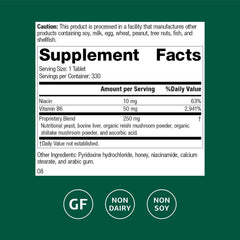 Close-up of Standard Process B6-Niacinamide tablets highlighting compact daily use.