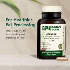 Betacol bottle label detail emphasizing gluten-free, non-dairy, and non-soy features