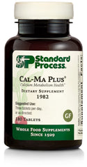 Standard Process Cal-Ma Plus tablets, front view, calcium support for bones and nerves.