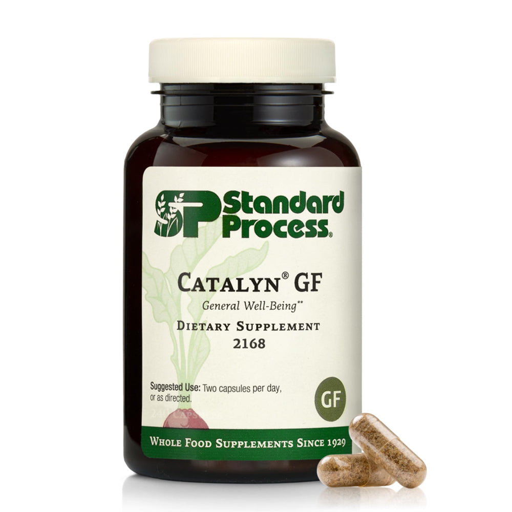 Standard Process Catalyn gluten free bottle shown for daily nutrition support