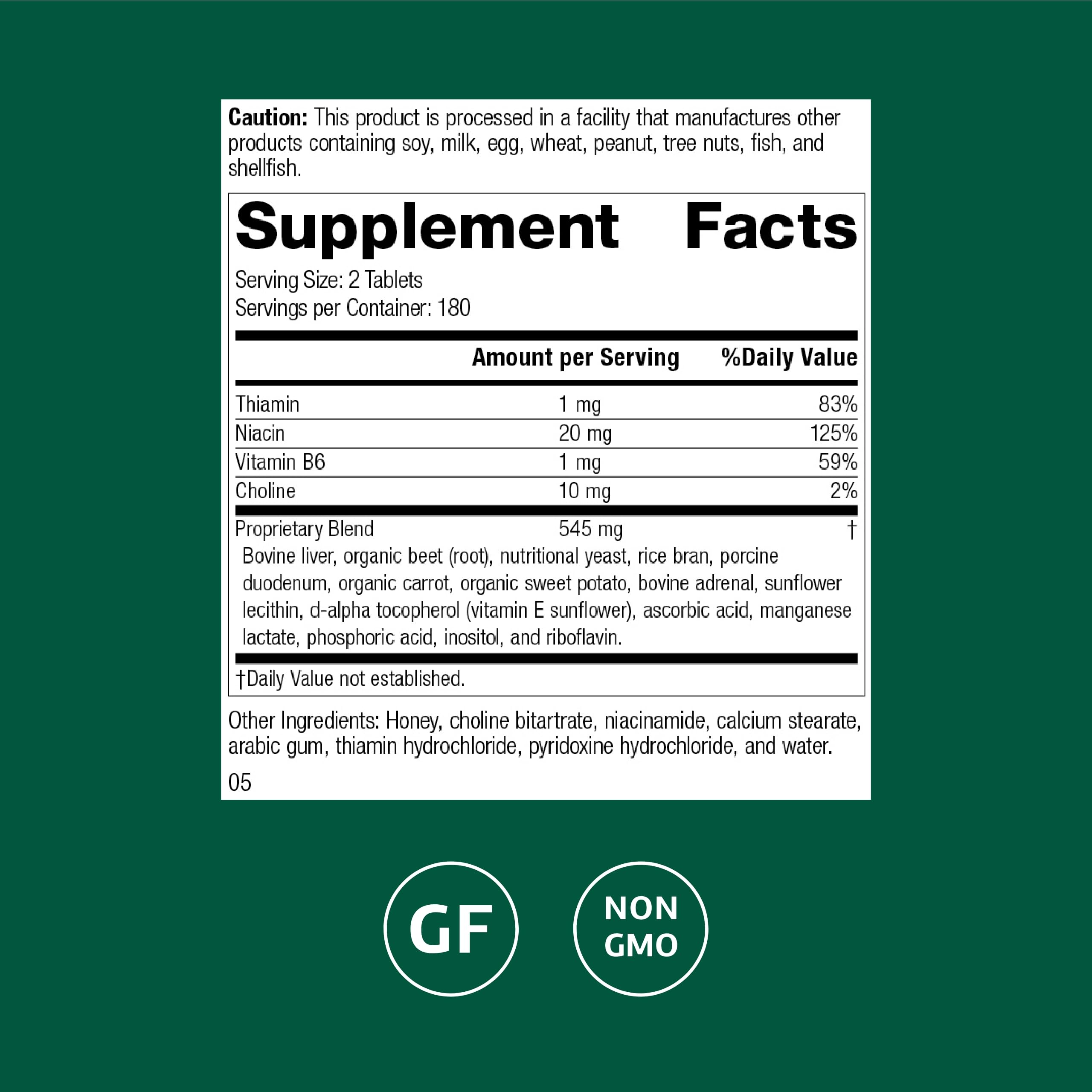 Cataplex B-GF capsules pouring from bottle for energy support
