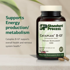 Close-up of Cataplex B-GF ingredient panel showing B vitamins