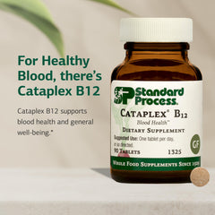 Cataplex B12 bottle placed on a kitchen counter for easy access