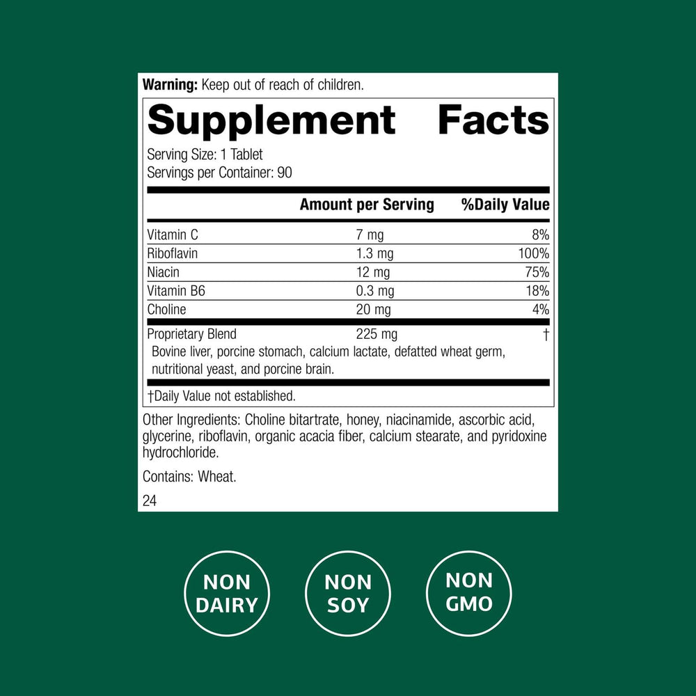Cataplex B2 label close-up, emphasizing whole-food nutrients.