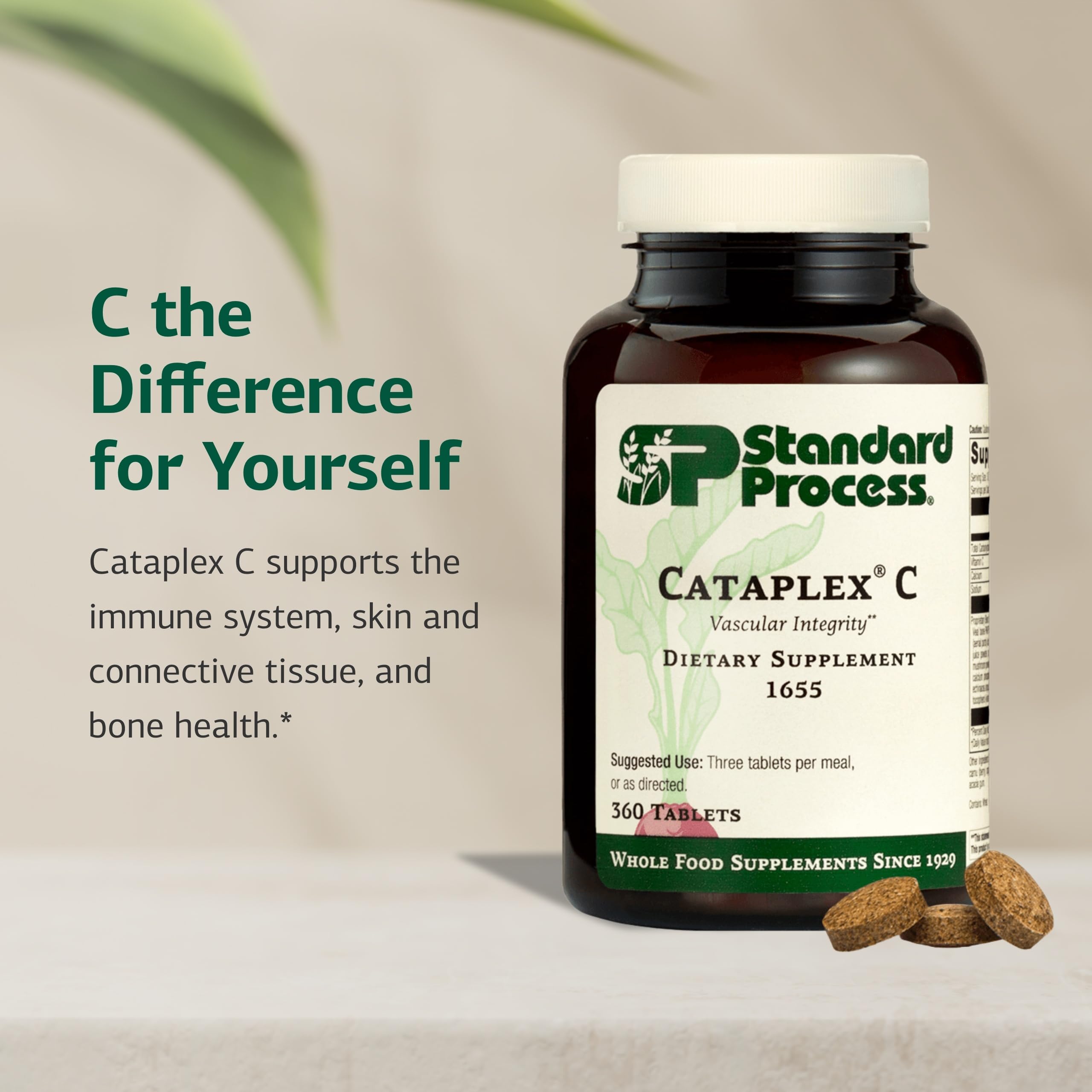 Cataplex C skin and bones tablets suggesting tissue health support