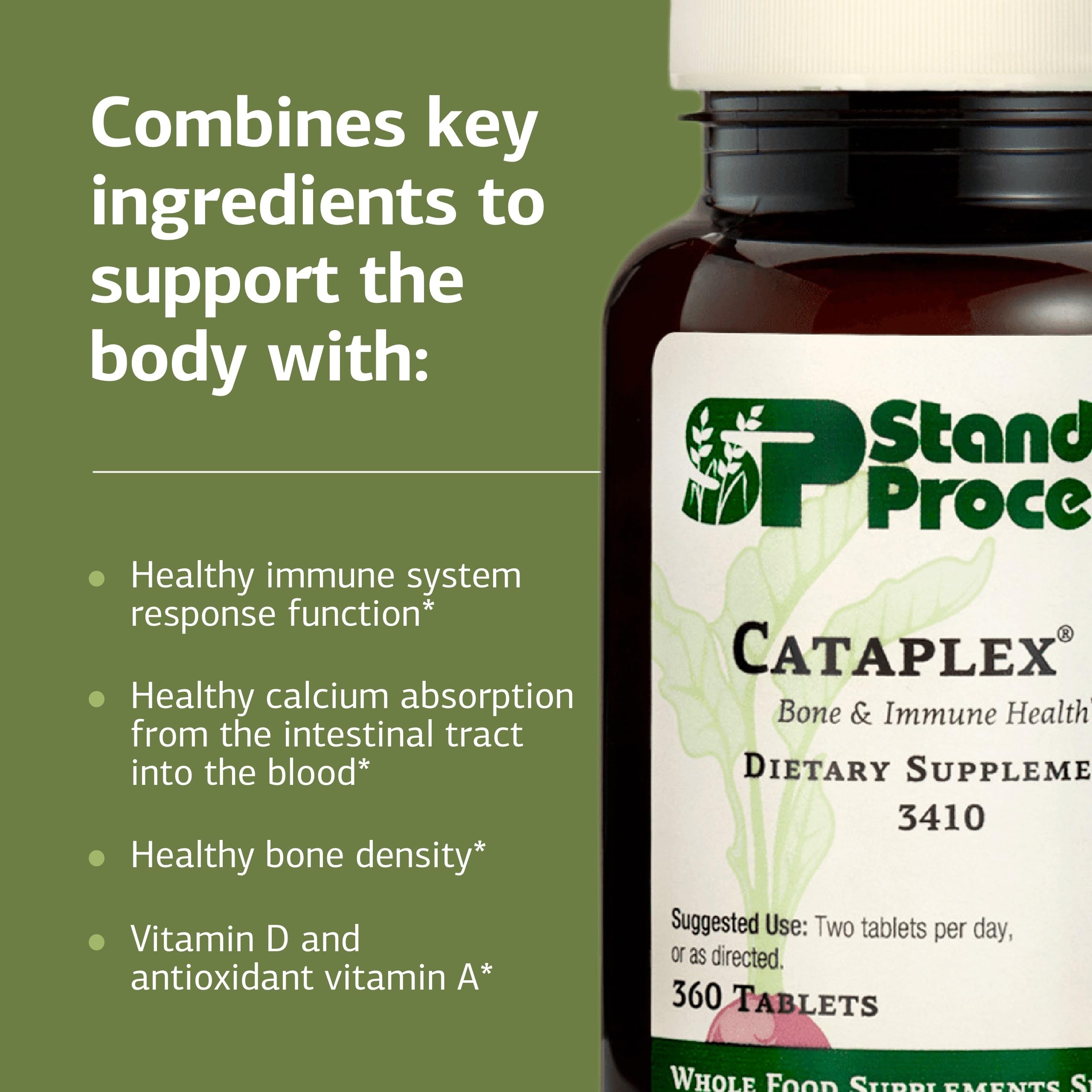 Cataplex D pours from bottle for convenient daily dosing.