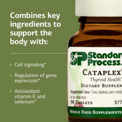 Cataplex E packaging alongside tablets on a clean surface.
