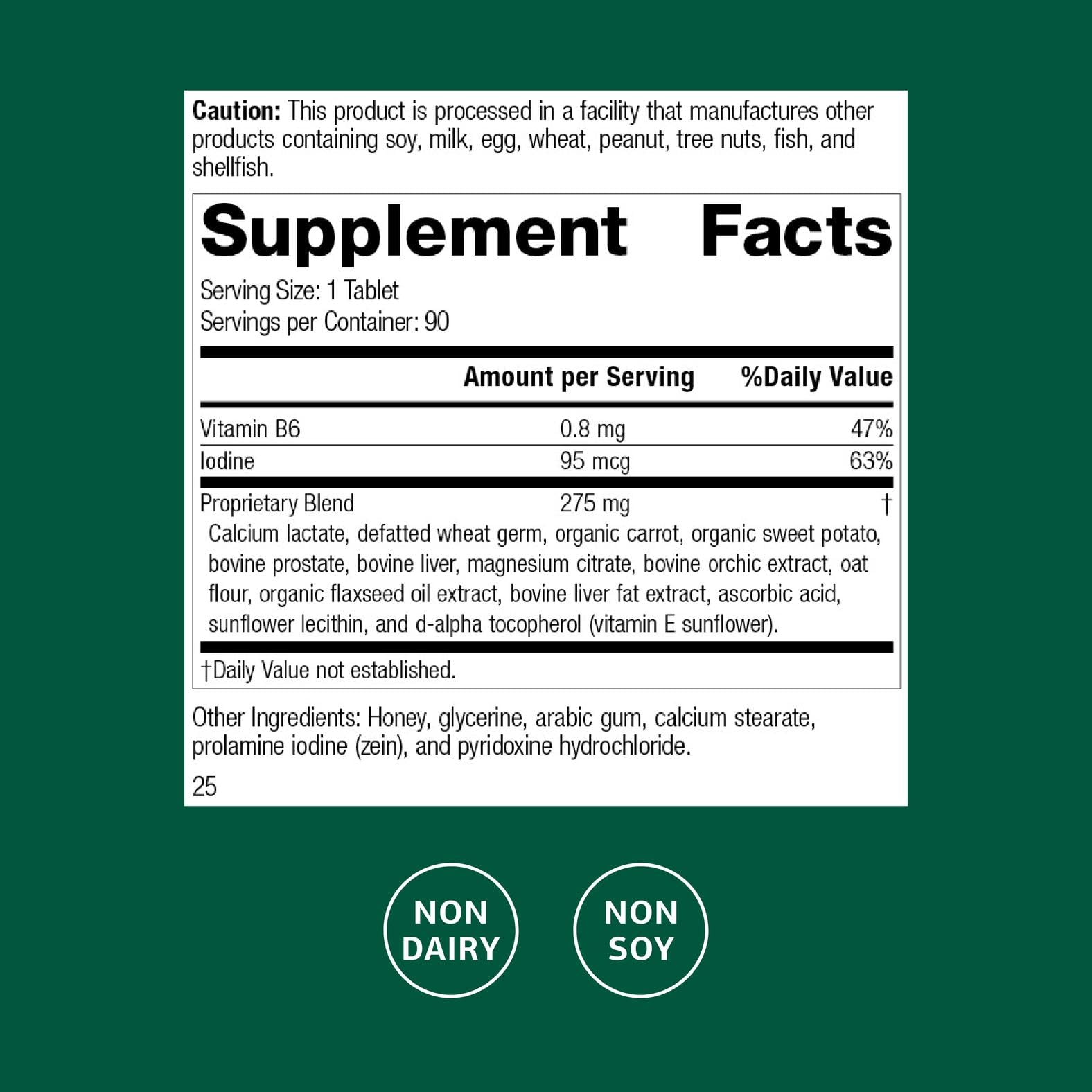 Standard Process Cataplex F bottle pour illustrates easy daily supplementation.