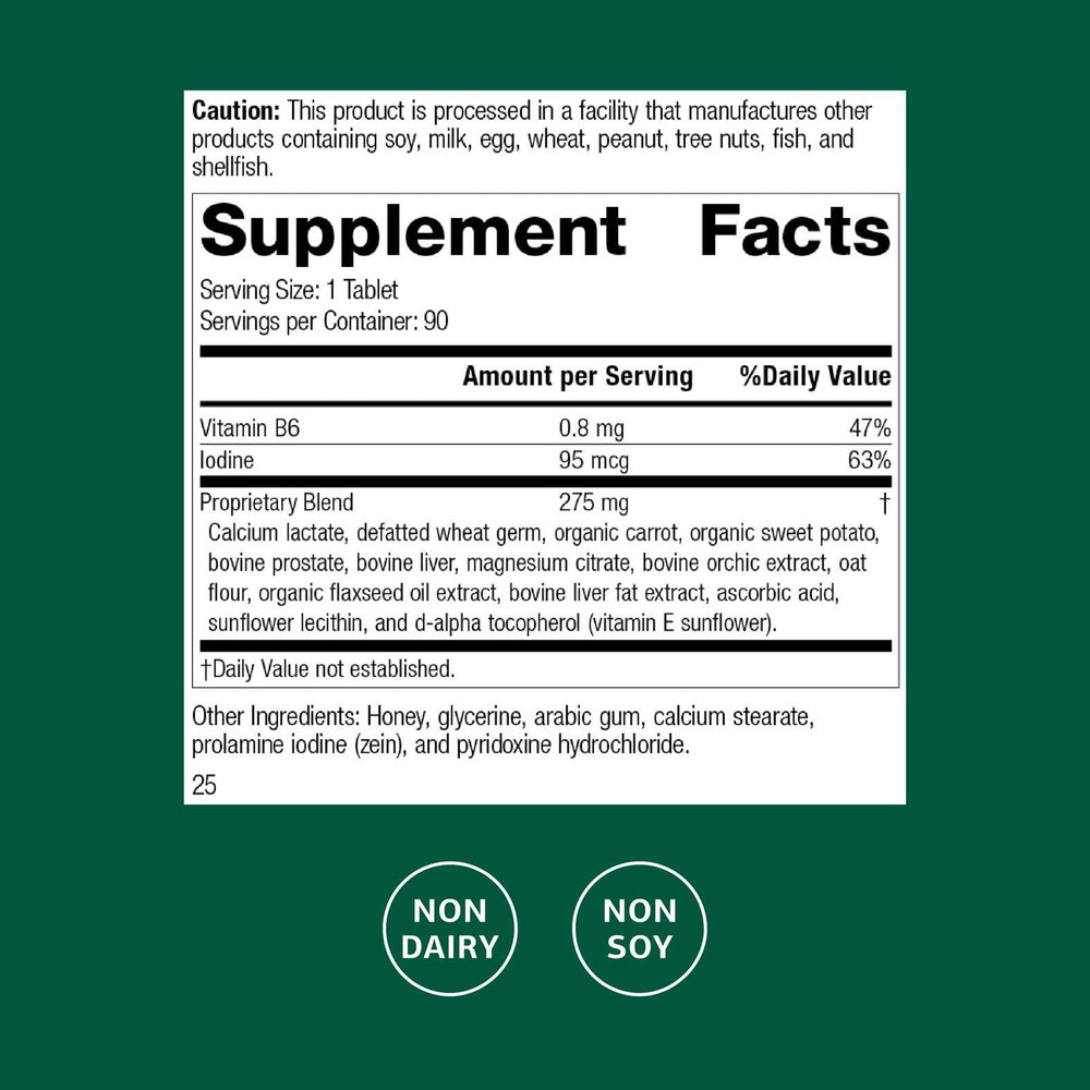Standard Process Cataplex F bottle pour illustrates easy daily supplementation.