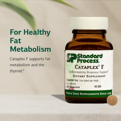 Standard Process Cataplex F label closeup shows ingredient details.