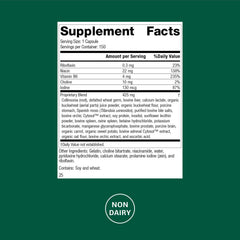 Standard Process Cholaplex bottle back with dosing directions for meal.
