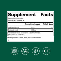 Standard Process Collinsonia Root capsules closeup indicating digestive support