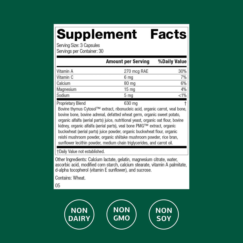 Congaplex bottle front showcases thymus-support formulation for immune wellness