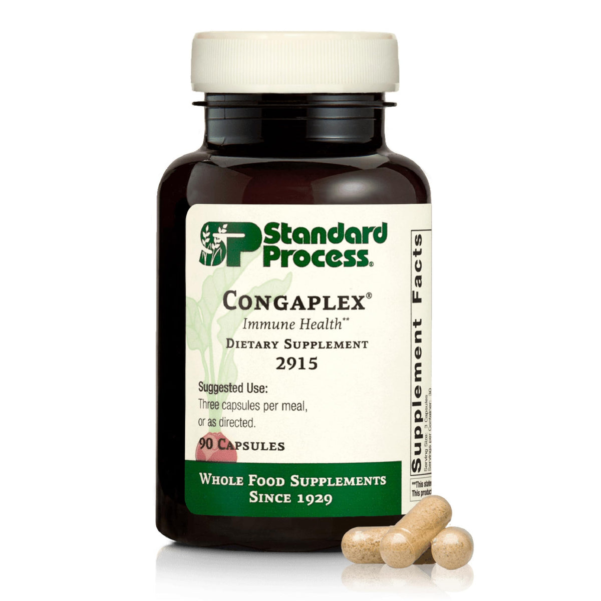 Standard Process Congaplex capsules close-up for immune support potential