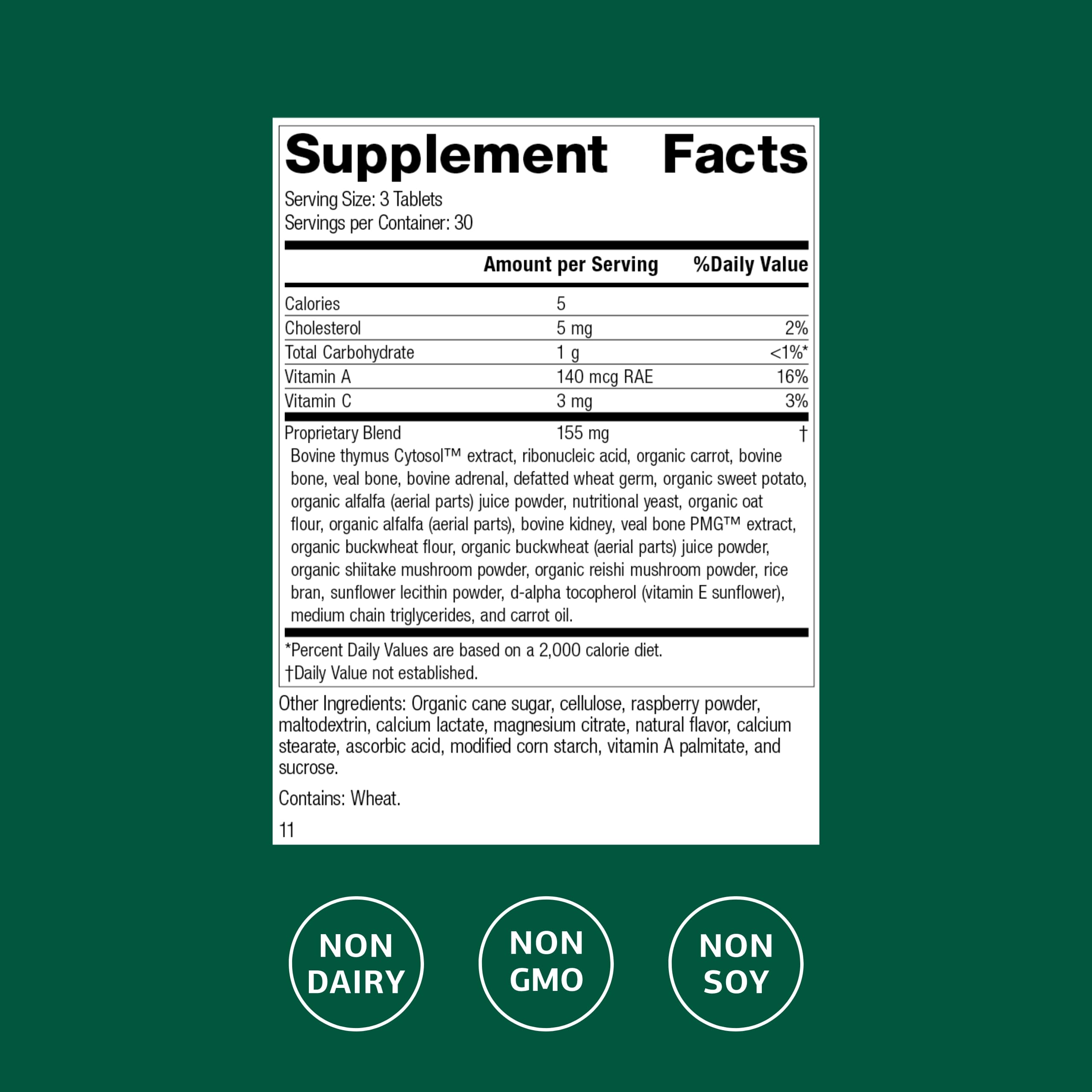 Close-up of Congaplex chewable tablet highlights natural raspberry flavor for easy daily use.