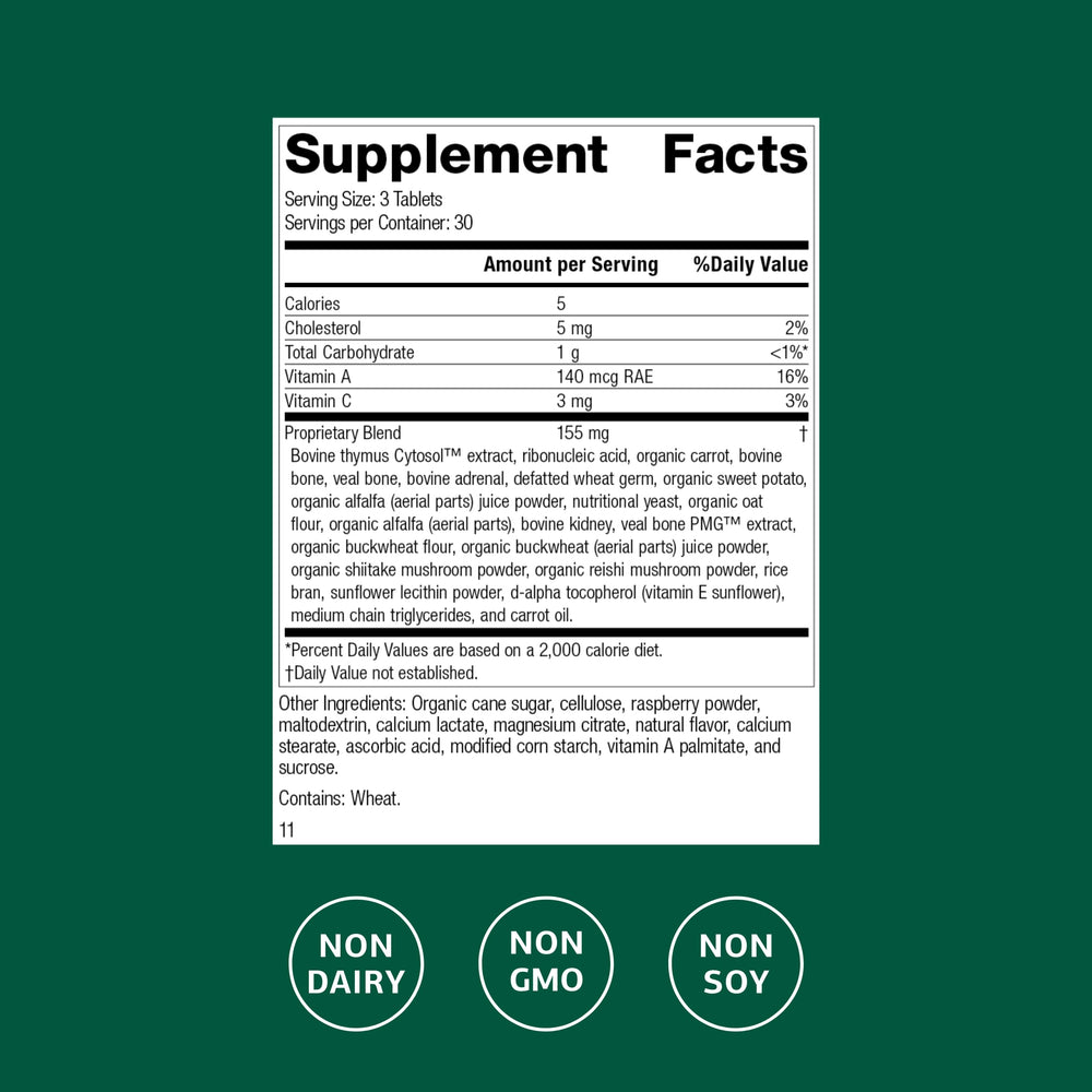 Close-up of Congaplex chewable tablet highlights natural raspberry flavor for easy daily use.