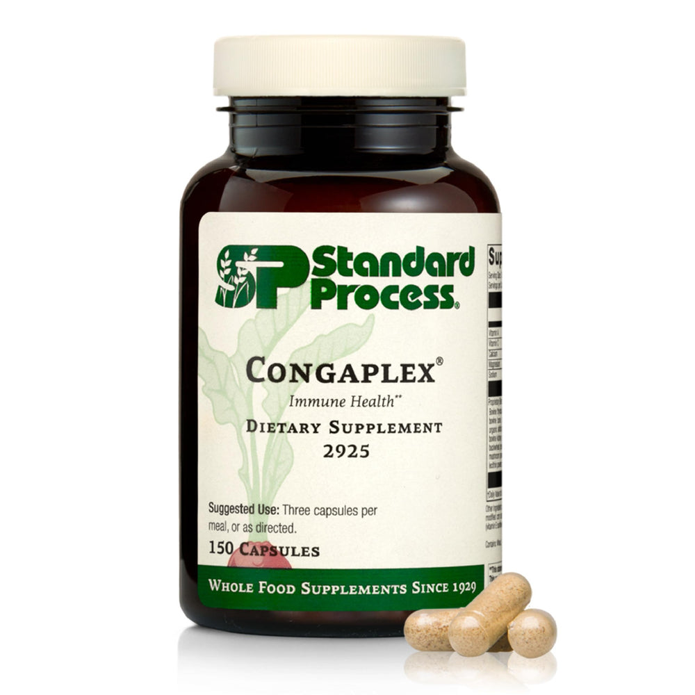 Standard Process Congaplex thymus capsules support immune function.