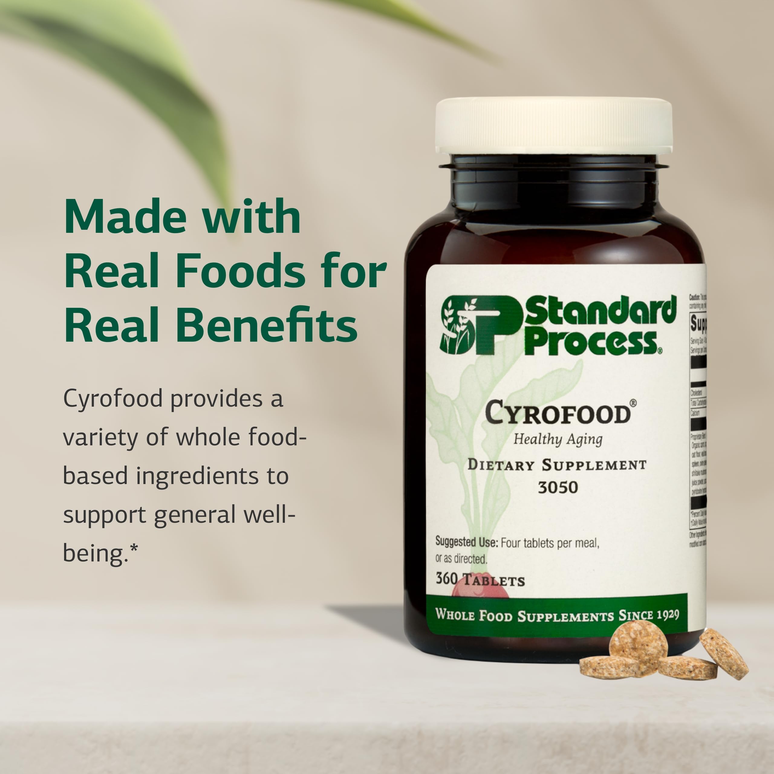 Front packaging of Standard Process Cyrofood highlighting non-dairy, non-soy formula.