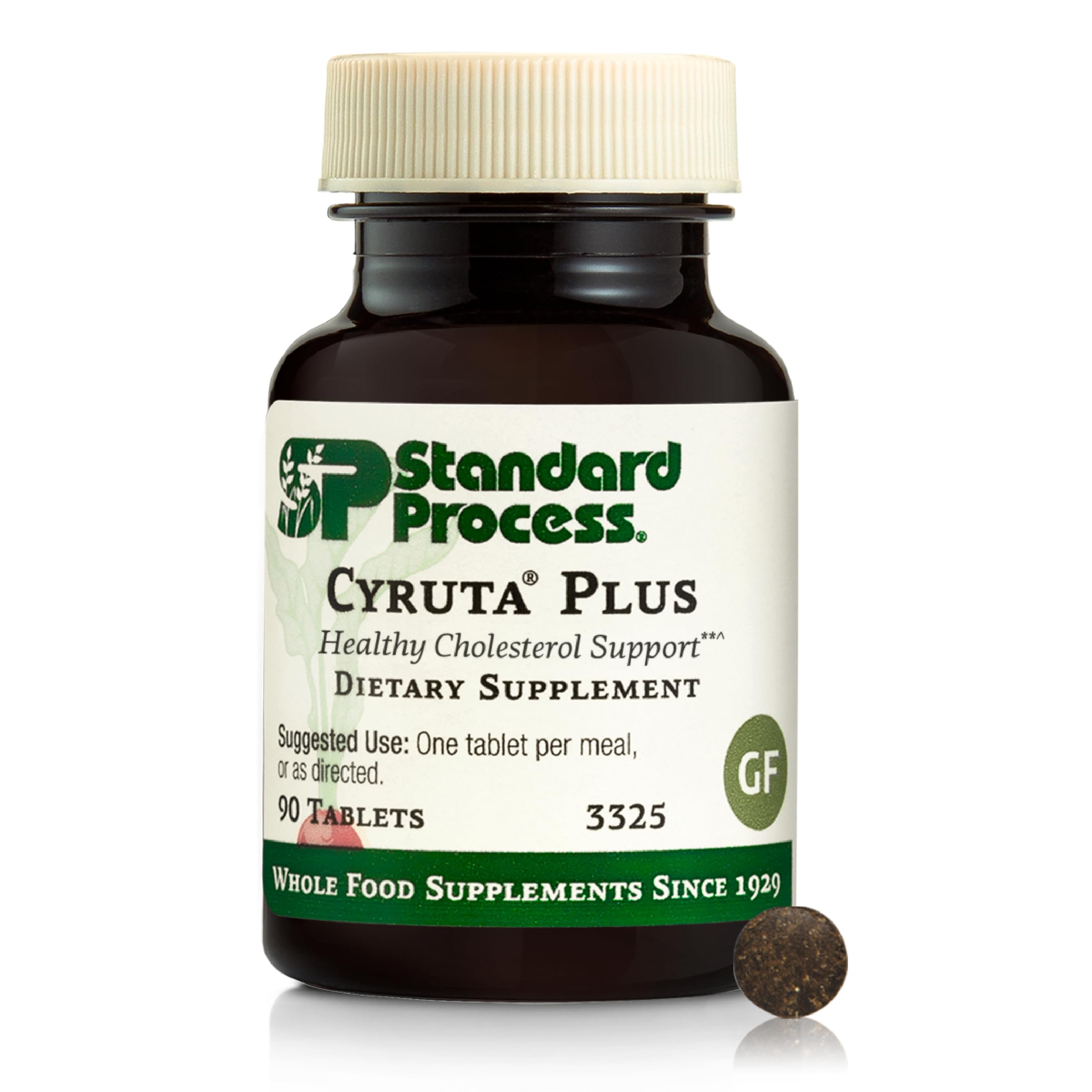 Standard Process Cyruta Plus bottle front highlighting whole-food formula for circulatory support.