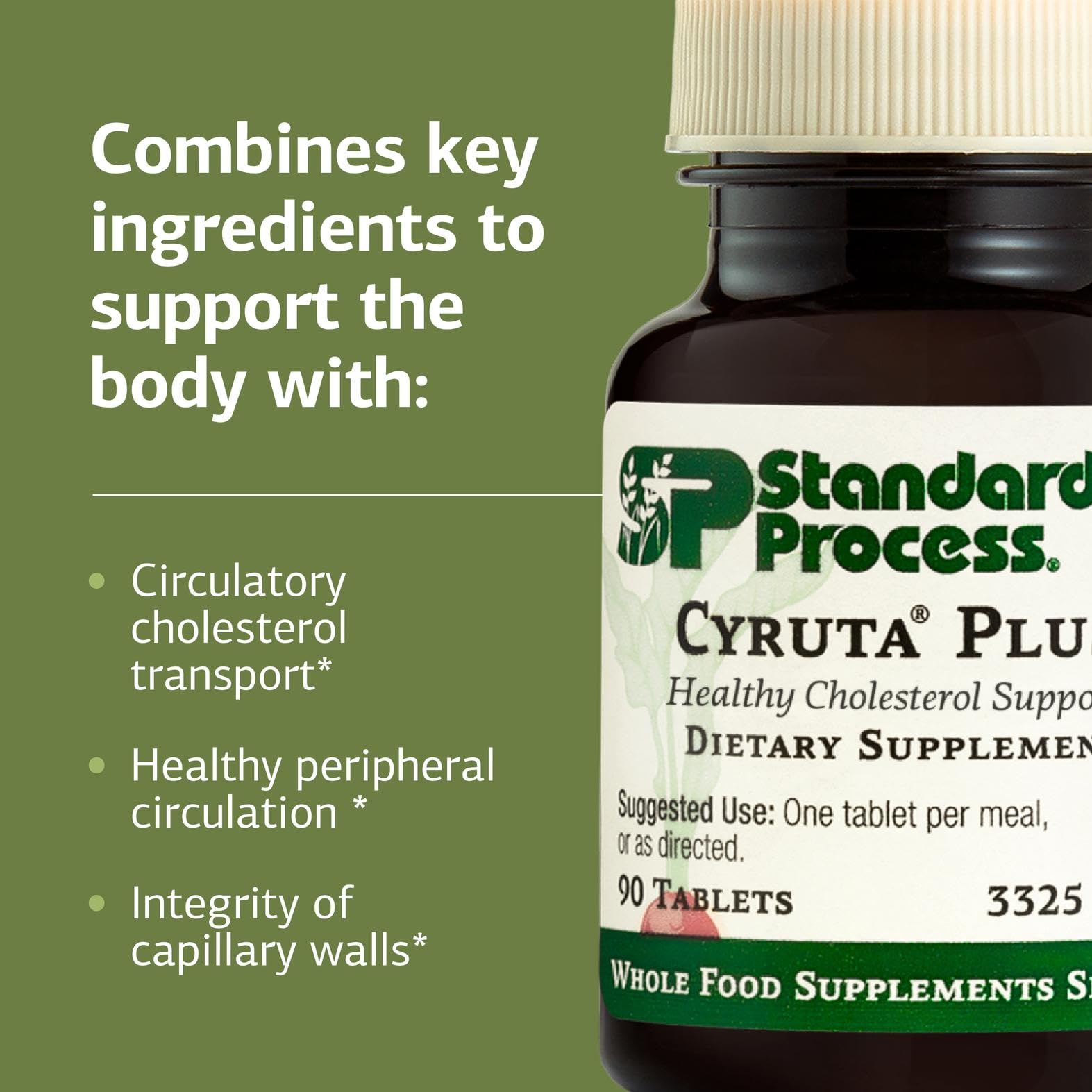 Standard Process Cyruta Plus label detail showing ingredients and certifications for trust.